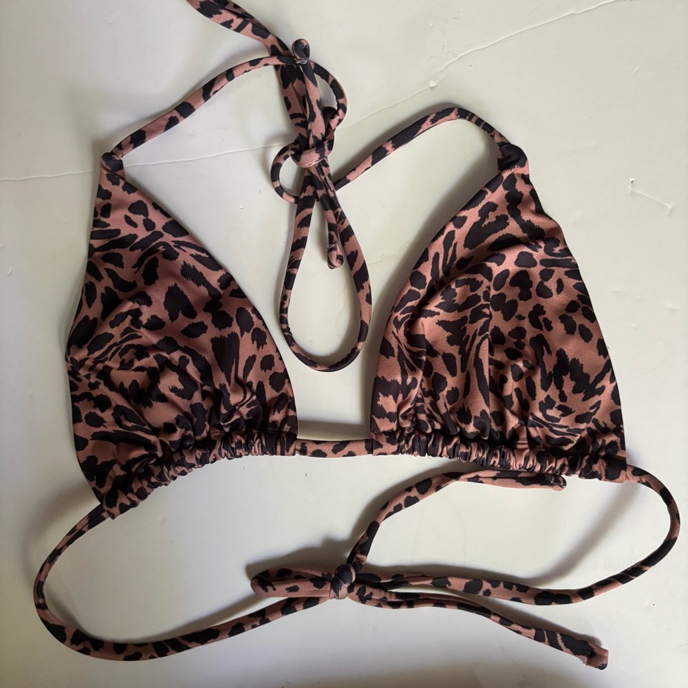 ASOS leopard print bikini top